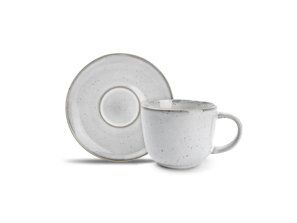 Onderbord en tas van 'Freckles' servies