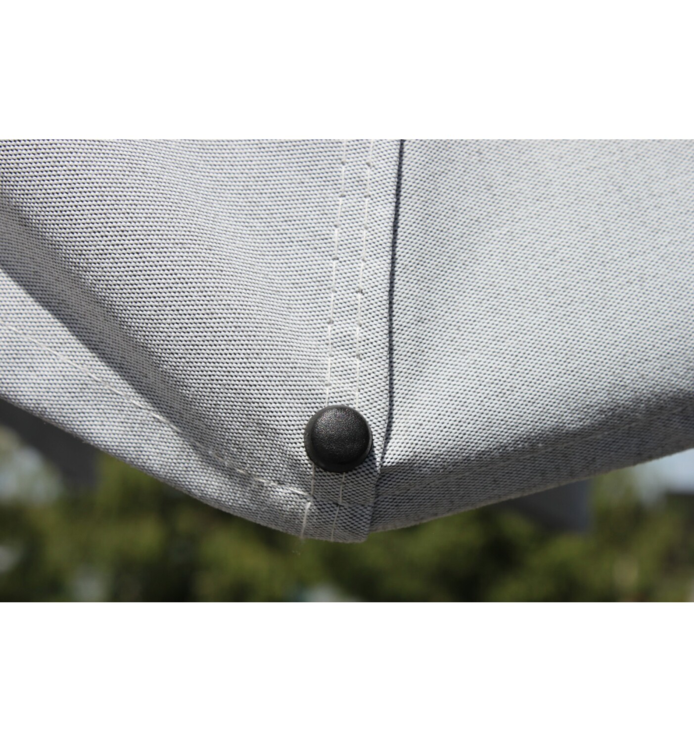 Parasol XL375 Olefin met voet lichtgrijs - Easy Sun online shop - 0 - 1 - 2 - 3