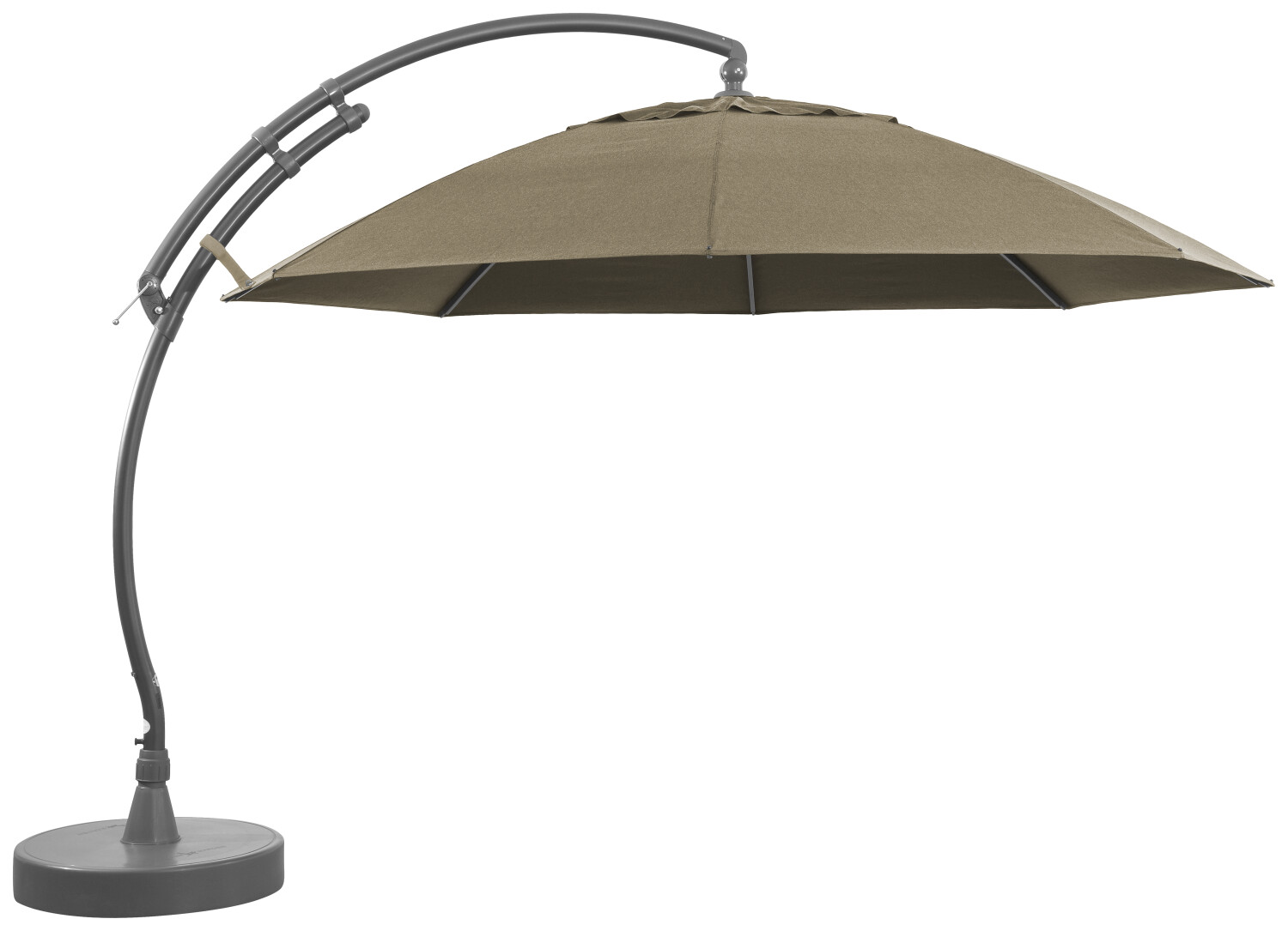 Easy Sun parasol XL375 Olefin met voet taupe - Easy Sun online shop - 0