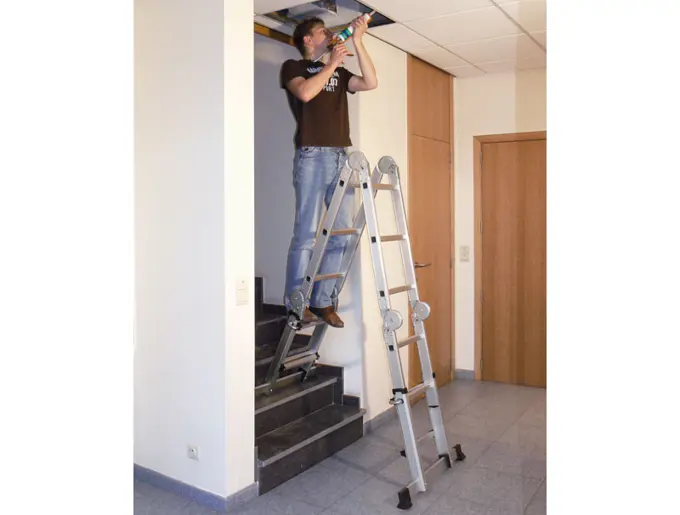 Telescopische vouwladder 4x3 Telefold - Escalo ladder kopen - 0 - 1 - 2 - 3