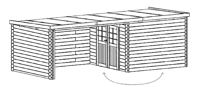 Tuinhuis Rohan 298 × 298 cm met zijluifel 360 cm - tuinhuizen kopen - 0 - 1 - 2 - 3 - 4