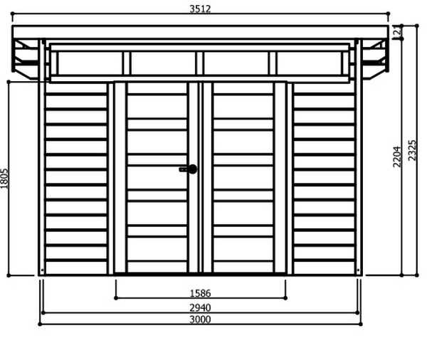 Tuinhuis Verona - 300 x 240 x 232 cm - tuinhuis eenvoudig bestellen - 0 - 1