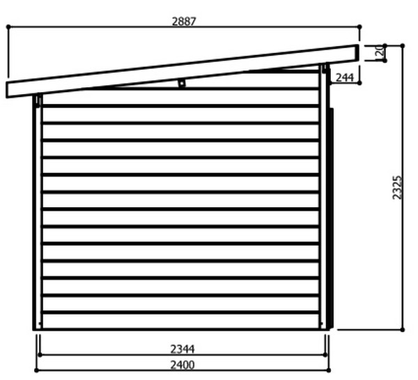Tuinhuis Verona - 300 x 240 x 232 cm - tuinhuis eenvoudig bestellen - 0 - 1 - 2