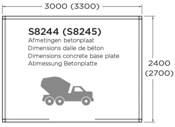 Tuinhuis Verona - 300 x 240 x 232 cm - tuinhuis eenvoudig bestellen - 0 - 1 - 2 - 3