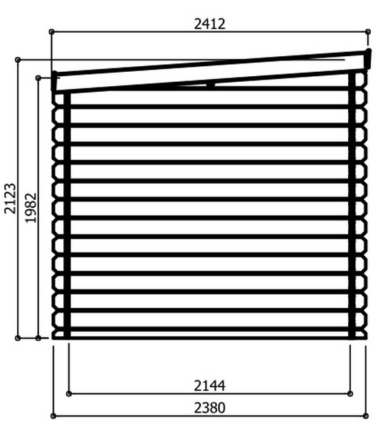 Modern tuinhuis Riom - 298 x 238 cm - Onbehandeld tuinhuis bestellen - 0 - 1 - 2
