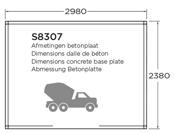 Tuinhuis Chartres - 298 x 238 cm - tuinhuis met zadeldak kopen - 0 - 1 - 2 - 3