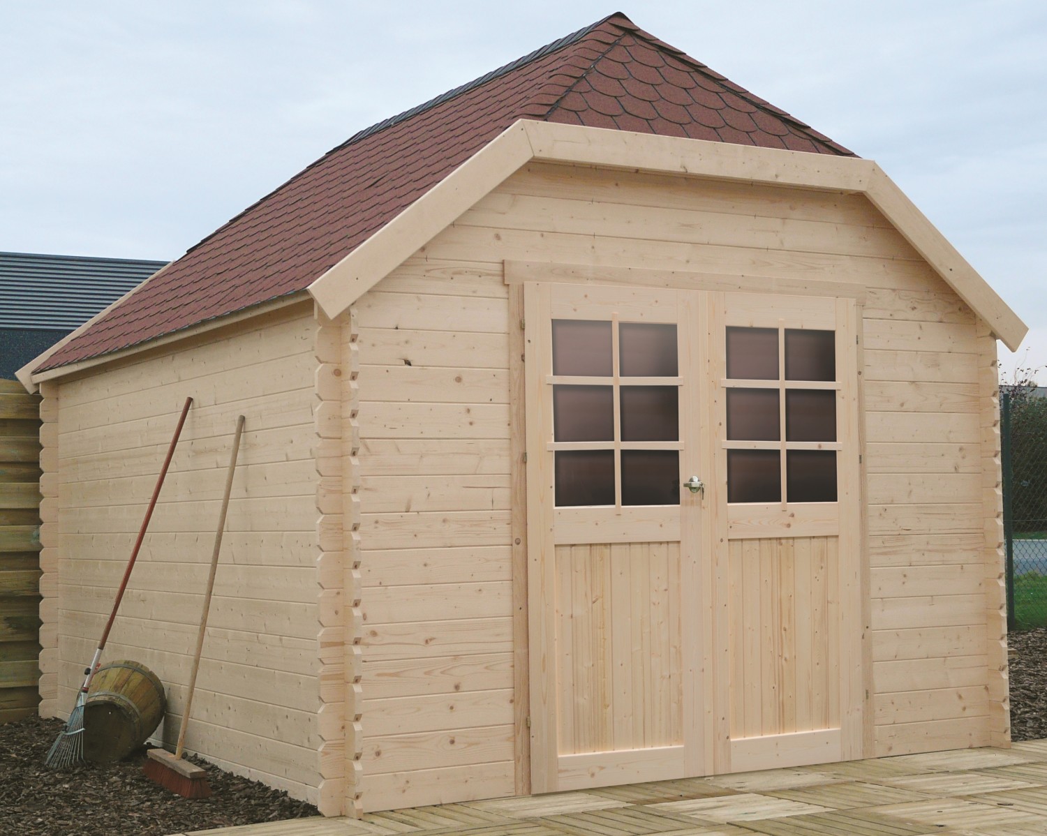 Tuinhuis Limerick onbehandeld - 298 x 388 cm- tuinberging kopen - 0