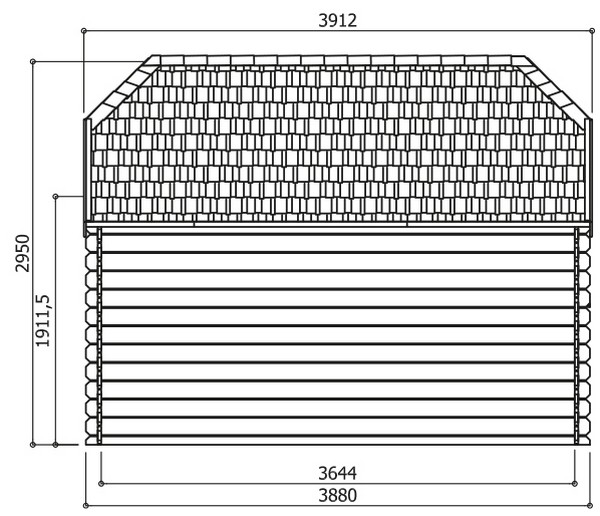 Tuinhuis Limerick onbehandeld - 298 x 388 cm- tuinberging kopen - 0 - 1 - 2