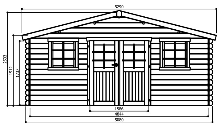 Tuinhuis Zurich - 508 x 388 cm - Online tuinhuis kopen - 0 - 1