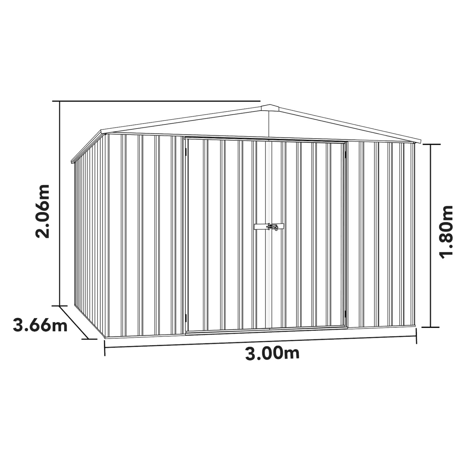 Absco Regent metalen tuinberging 30372RK - 11 m² - groen - 0 - 1 - 2