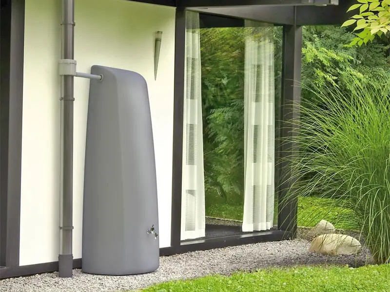 Regenton Elegance 400L - grijs - Stijlvol en duurzaam water besparen-1