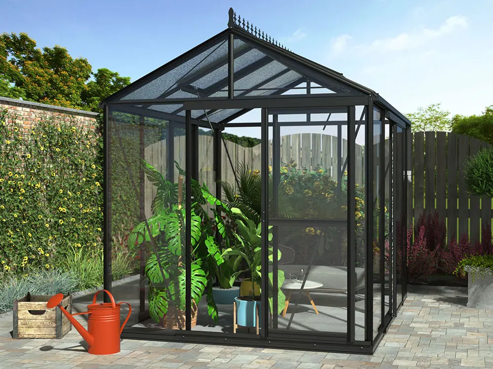 Acheter une serre Flexi de 3,75 m - serre en aluminium noire-1