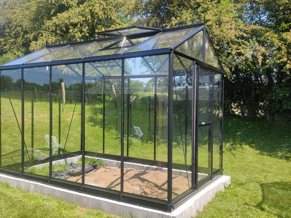 Acheter une serre Flexi de 3,75 m - serre en aluminium noire-0