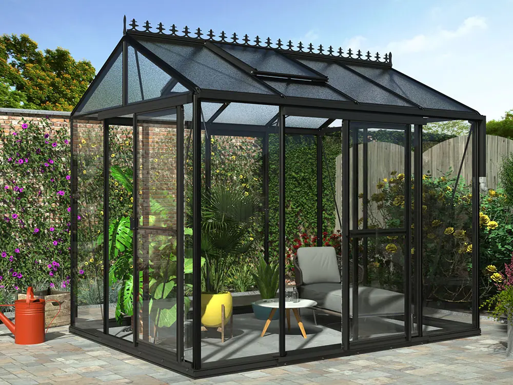 Acheter une serre Flexi de 3,75 m - serre en aluminium noire-2