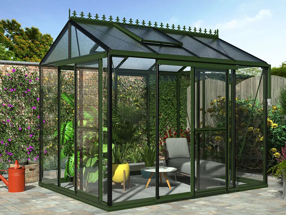 Acheter une serre Flexi de 3,75 m  - Serre verte en aluminium-1