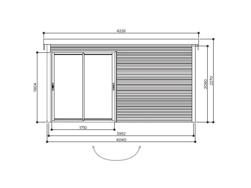 Abri de jardin Faro - abri de jardin moderne avec de grandes fenêtres-1