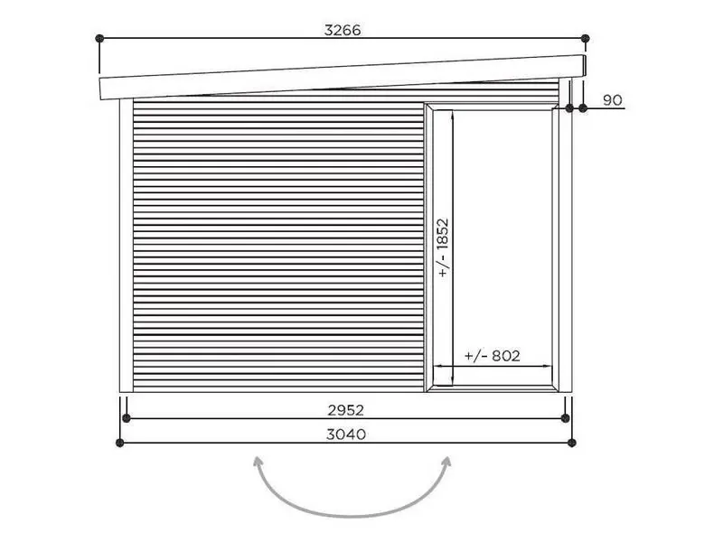 Abri de jardin Faro - abri de jardin moderne avec de grandes fenêtres-2
