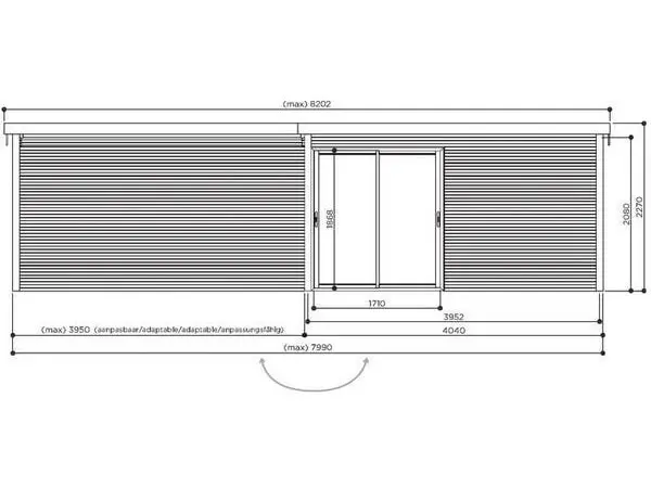 Abri de jardin Tavira -  cabane avec terrasse couverte-1