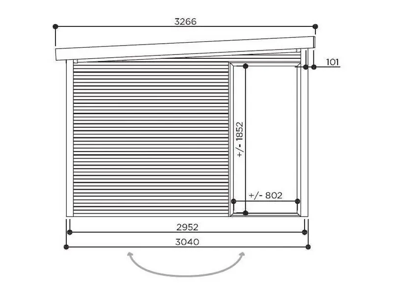 Abri de jardin Tavira -  cabane avec terrasse couverte-2