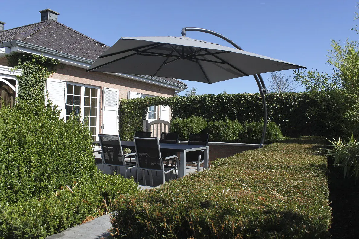 Easy Sun parasol 320 vierkant olefin titanium - easy sun online shop-1