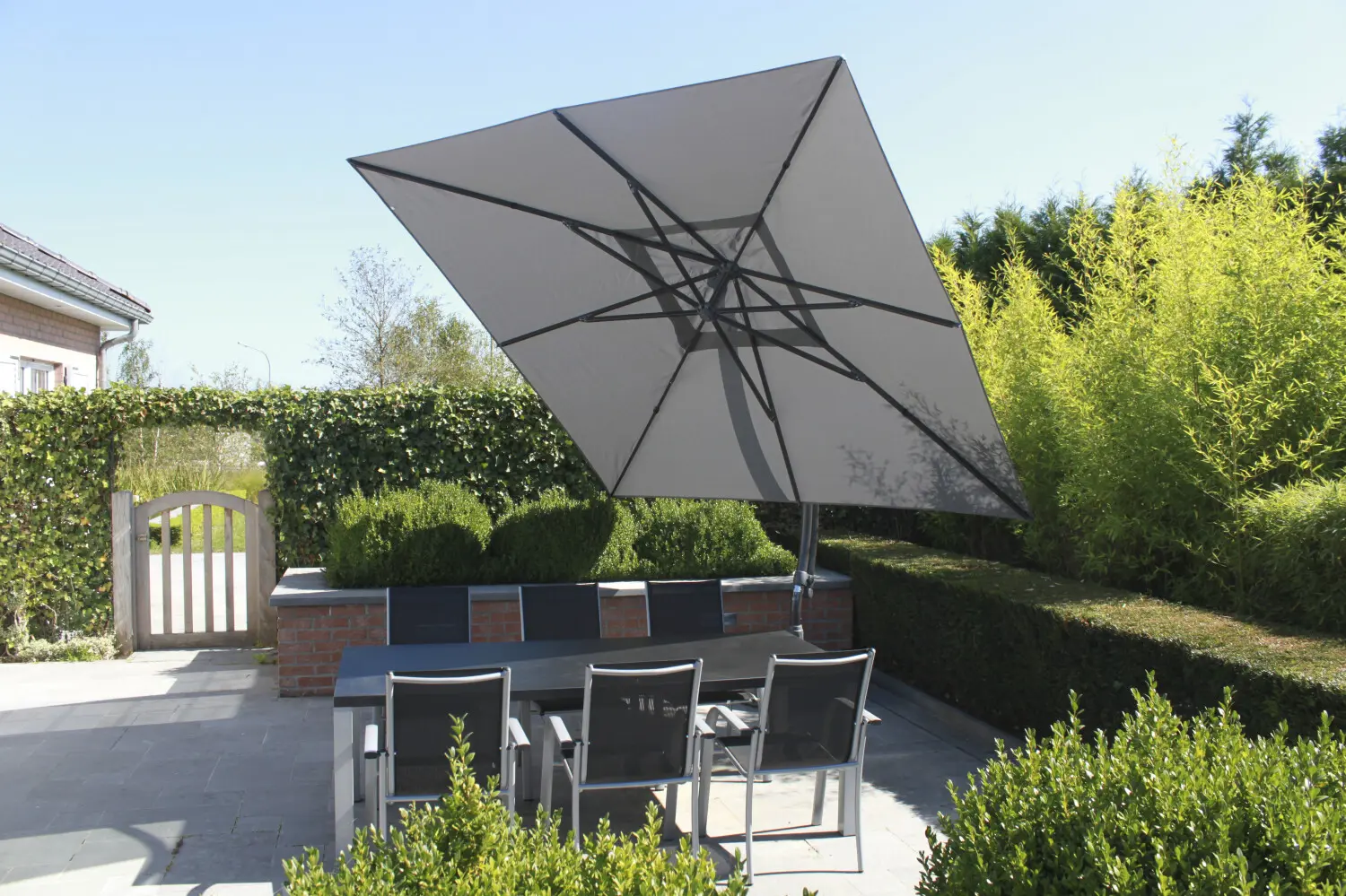 Easy Sun parasol 320 vierkant olefin titanium - easy sun online shop-2