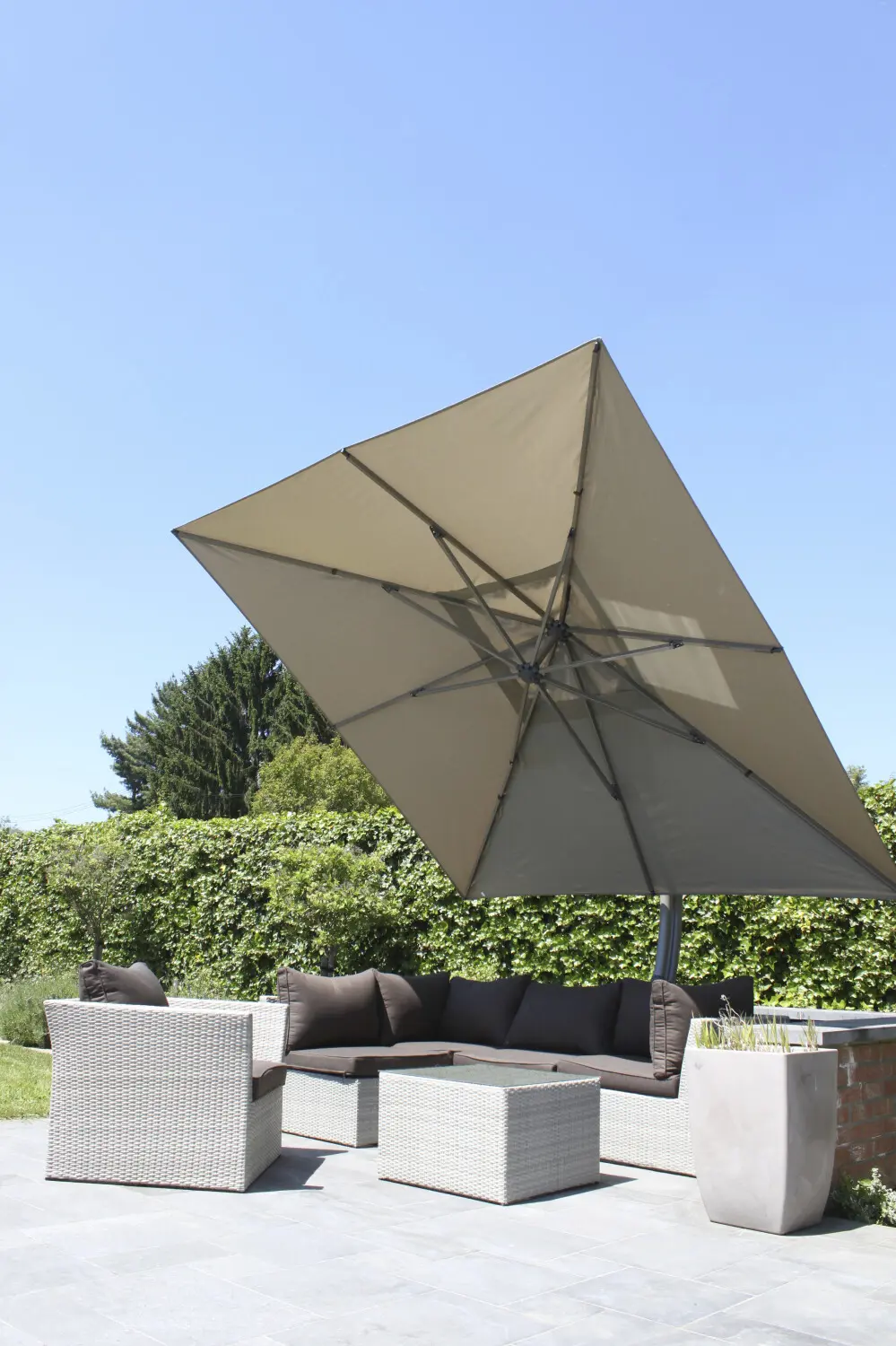Easy Sun parasol 320 vierkant olefin met voet - easy sun online shop-2