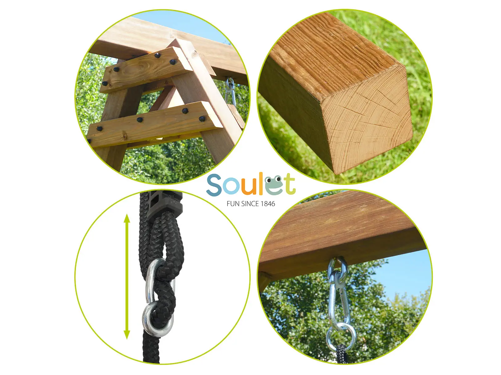 Schommel Trefle met glijbaan - Soulet speeltoestellen-3