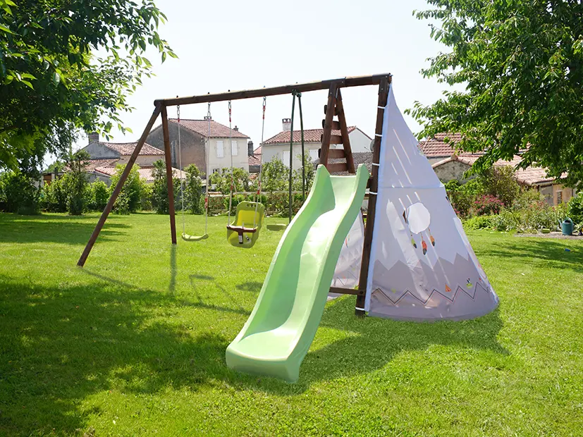 Schommel Camélia met glijbaan - Soulet speeltoestellen-1