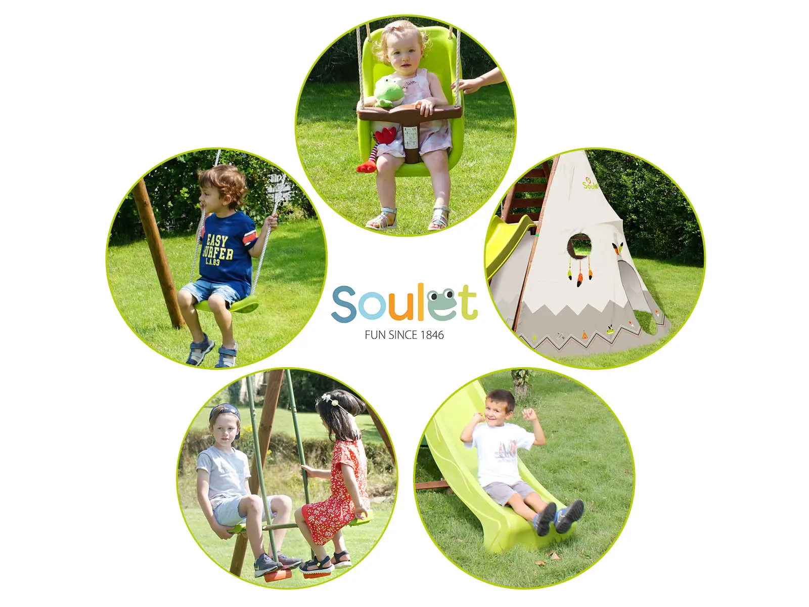 Schommel Camélia met glijbaan - Soulet speeltoestellen-3