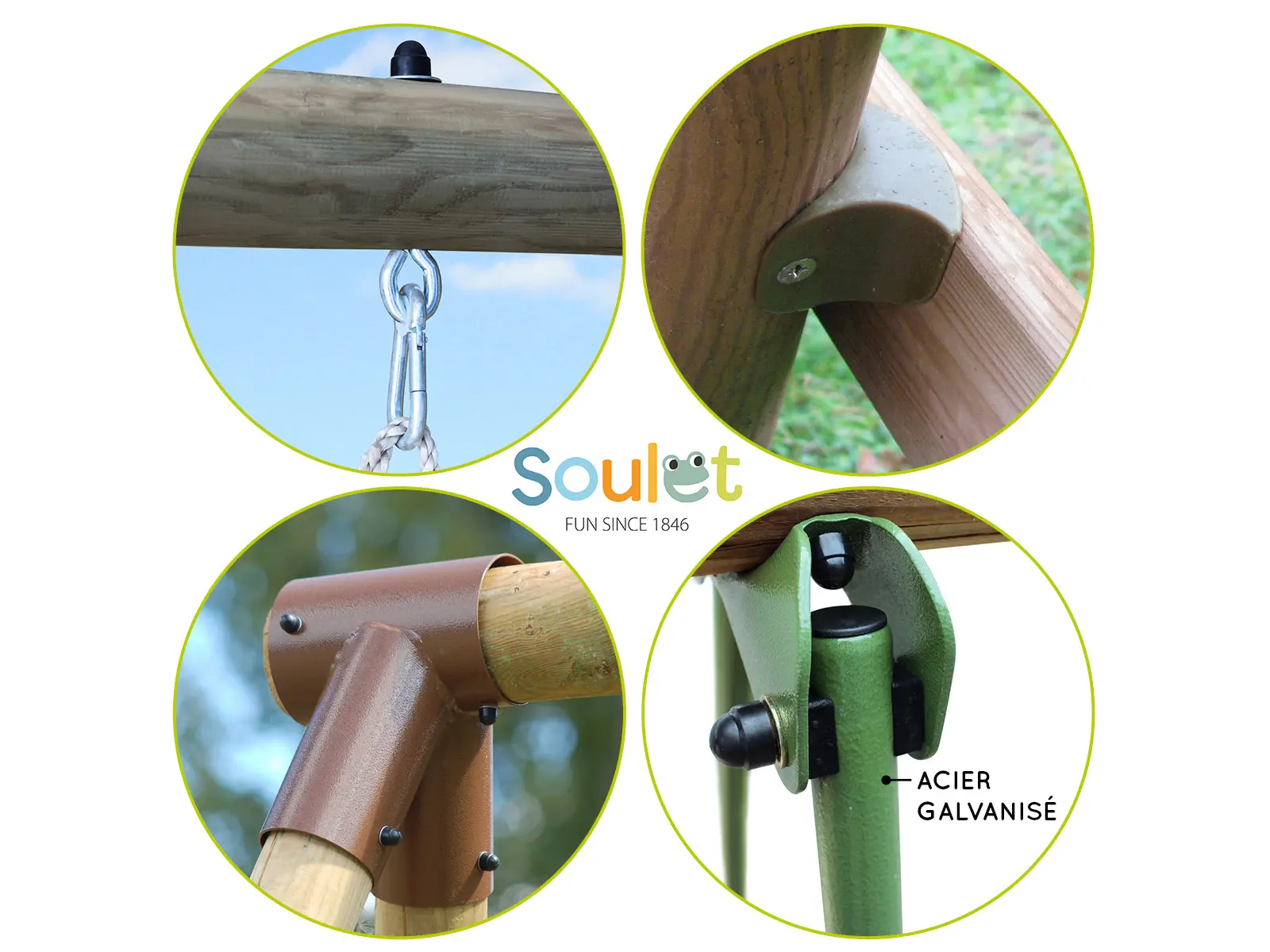 Schommel Camélia met glijbaan - Soulet speeltoestellen-4